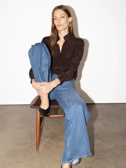 Gillian Long Sleeve Top in Espresso