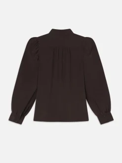 Gillian Long Sleeve Top in Espresso