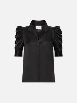 Gillian Top in Glossy Noir