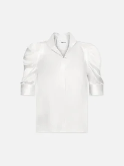Gillian Top in Glossy Off White