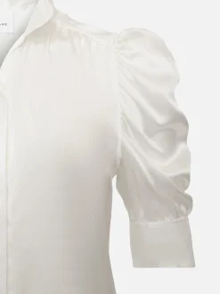 Gillian Top in Glossy Off White