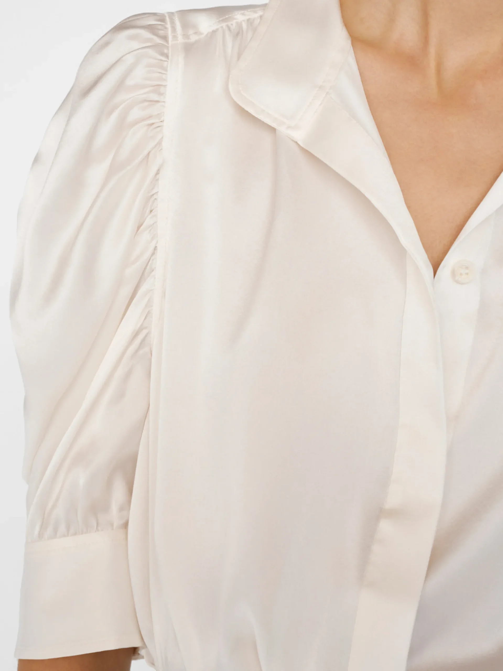 Gillian Top in Glossy Off White