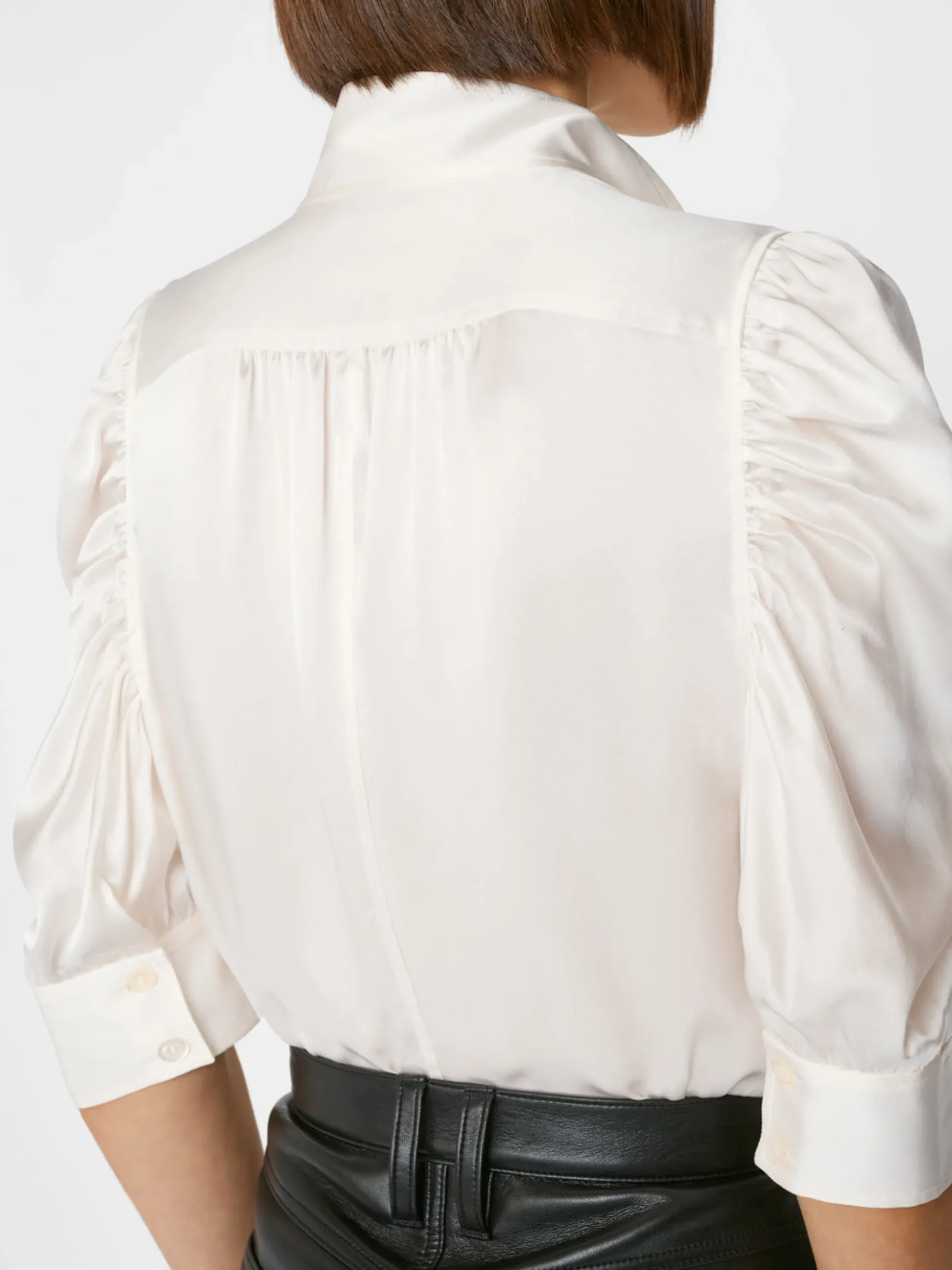 Gillian Top in Glossy Off White