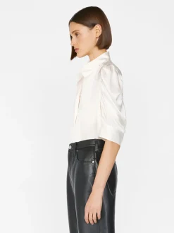 Gillian Top in Glossy Off White