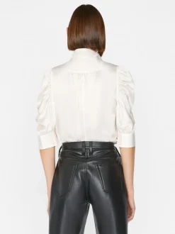 Gillian Top in Glossy Off White