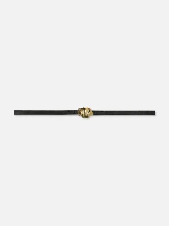 Gingko Leaf Belt in Black