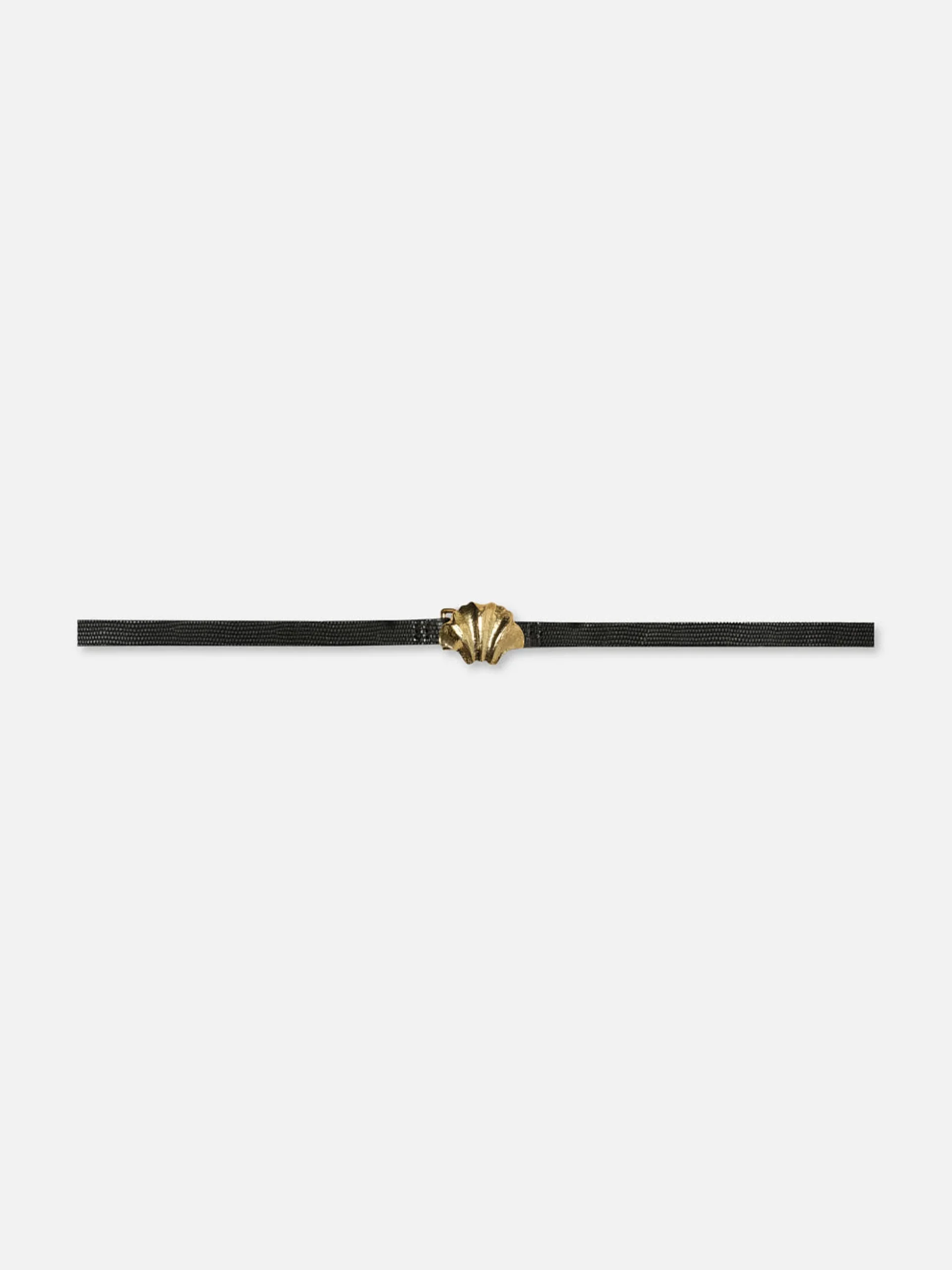 Gingko Leaf Belt in Black