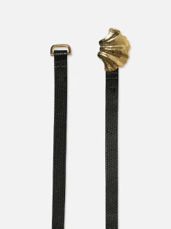 Gingko Leaf Belt in Black