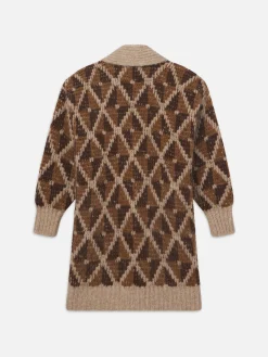 Grandfather Shawl Cardi in Cream Multi