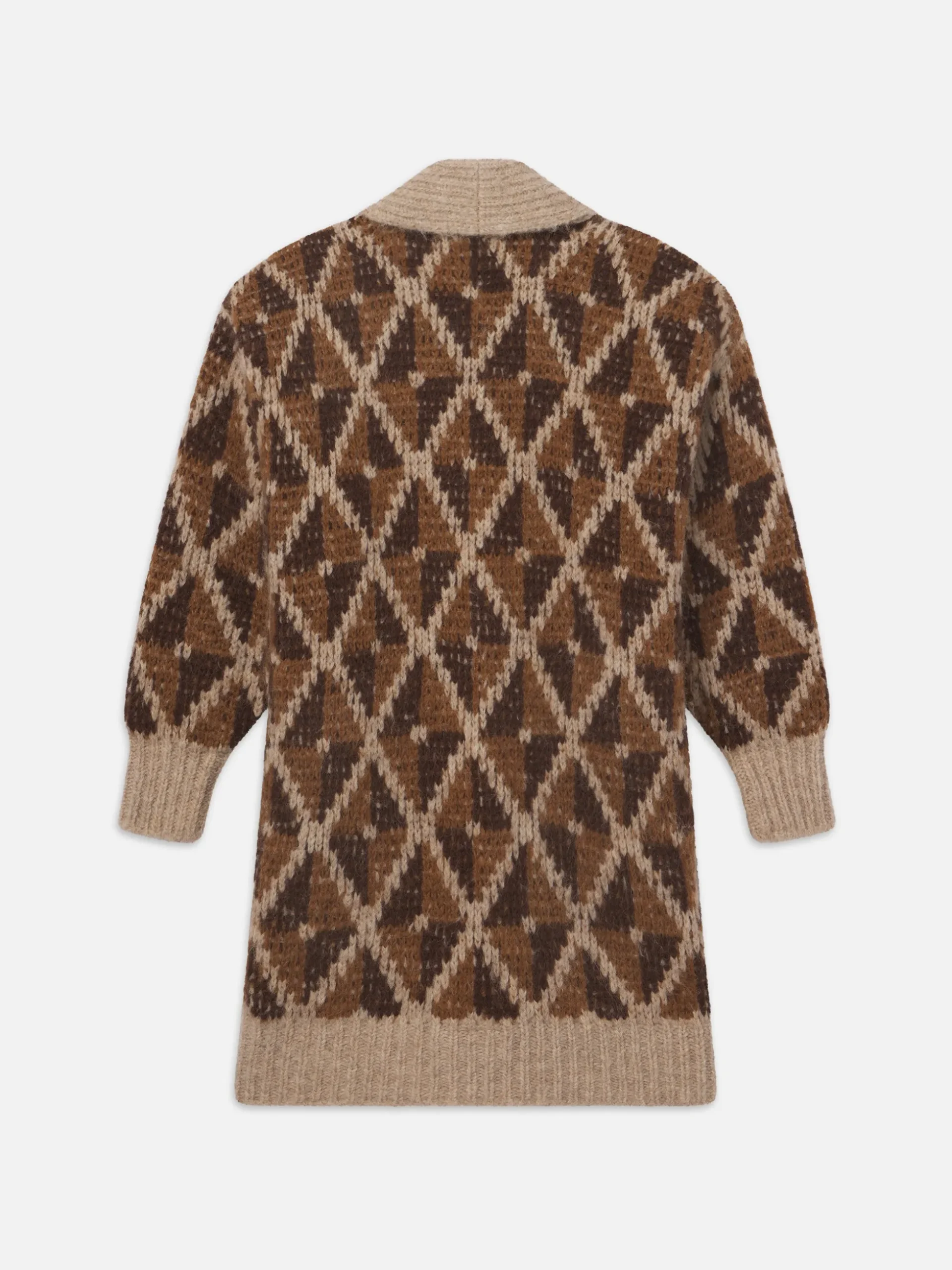Grandfather Shawl Cardi in Cream Multi