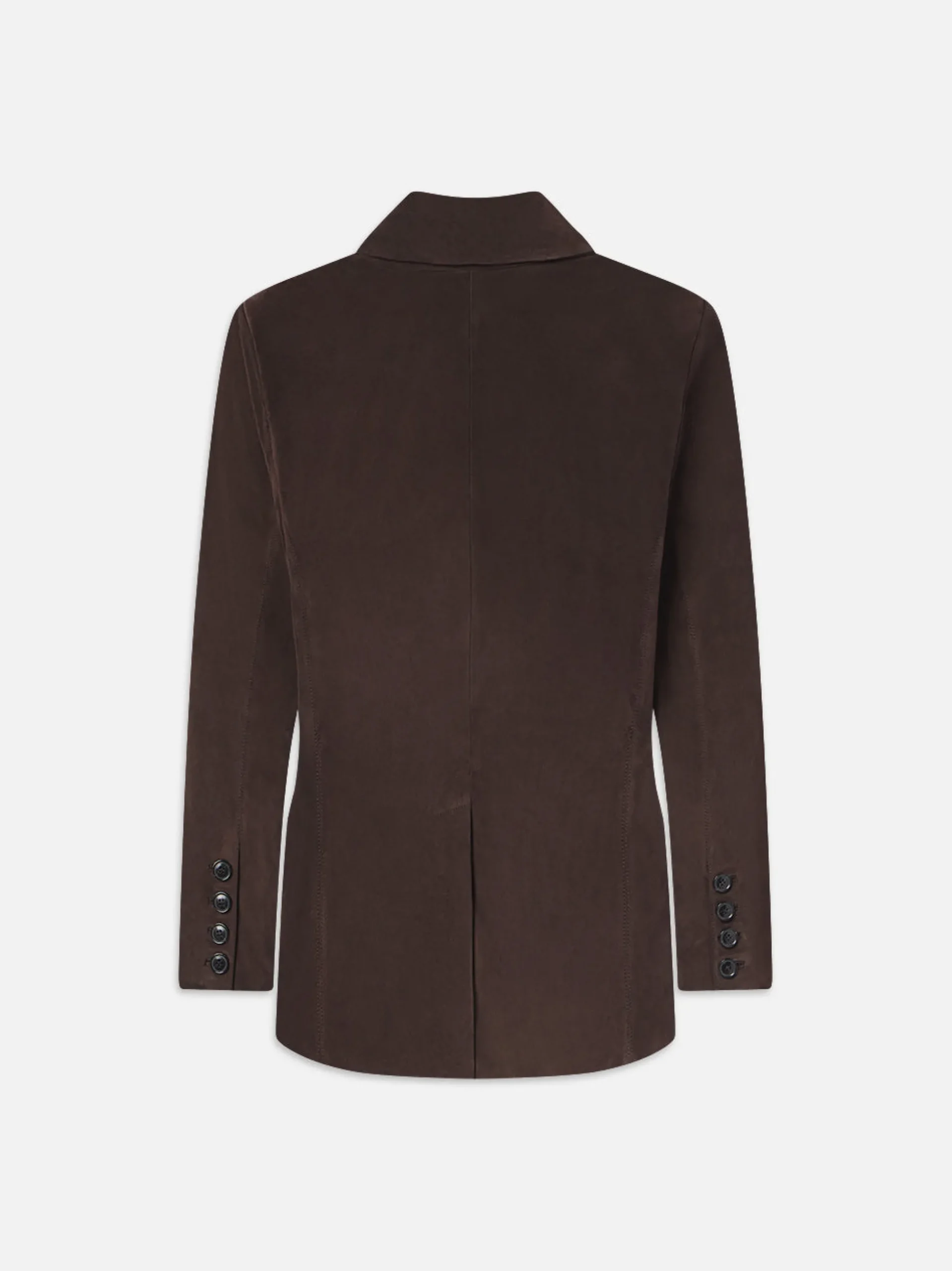 Grandfather Suede Blazer in Chocolate Brown