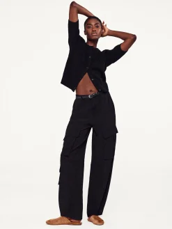 High Rise Utility Cargo in Black