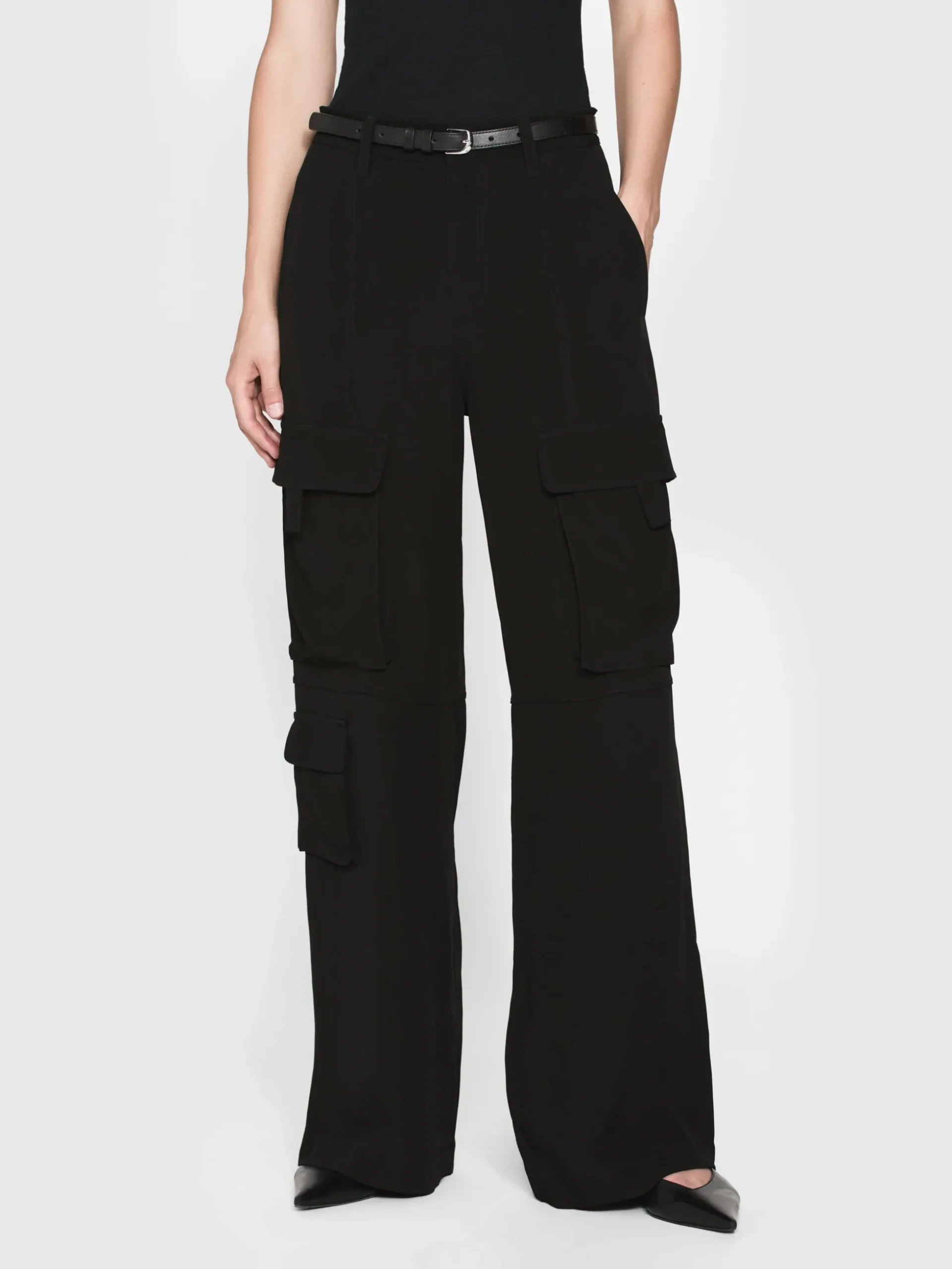High Rise Utility Cargo in Black