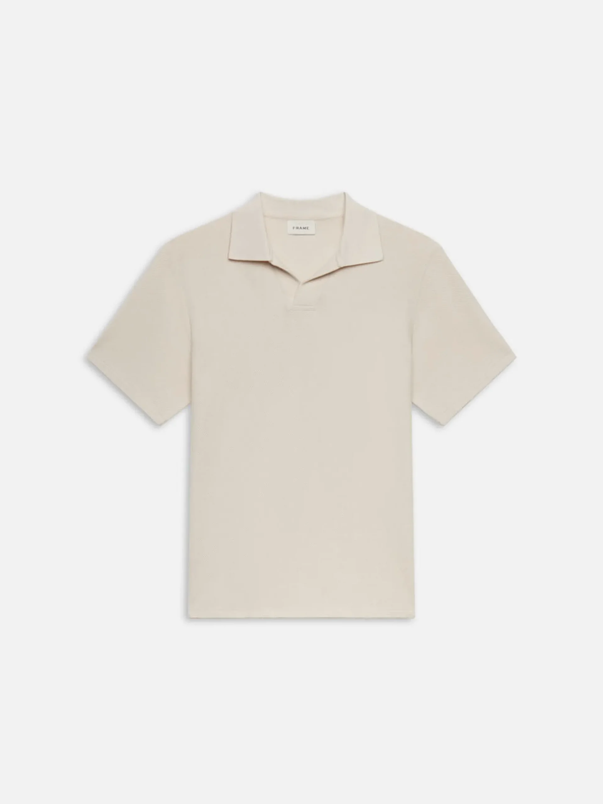 Jacquard Polo in Natural