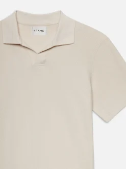 Jacquard Polo in Natural