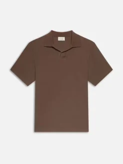 Jacquard Polo in Soft Mocha