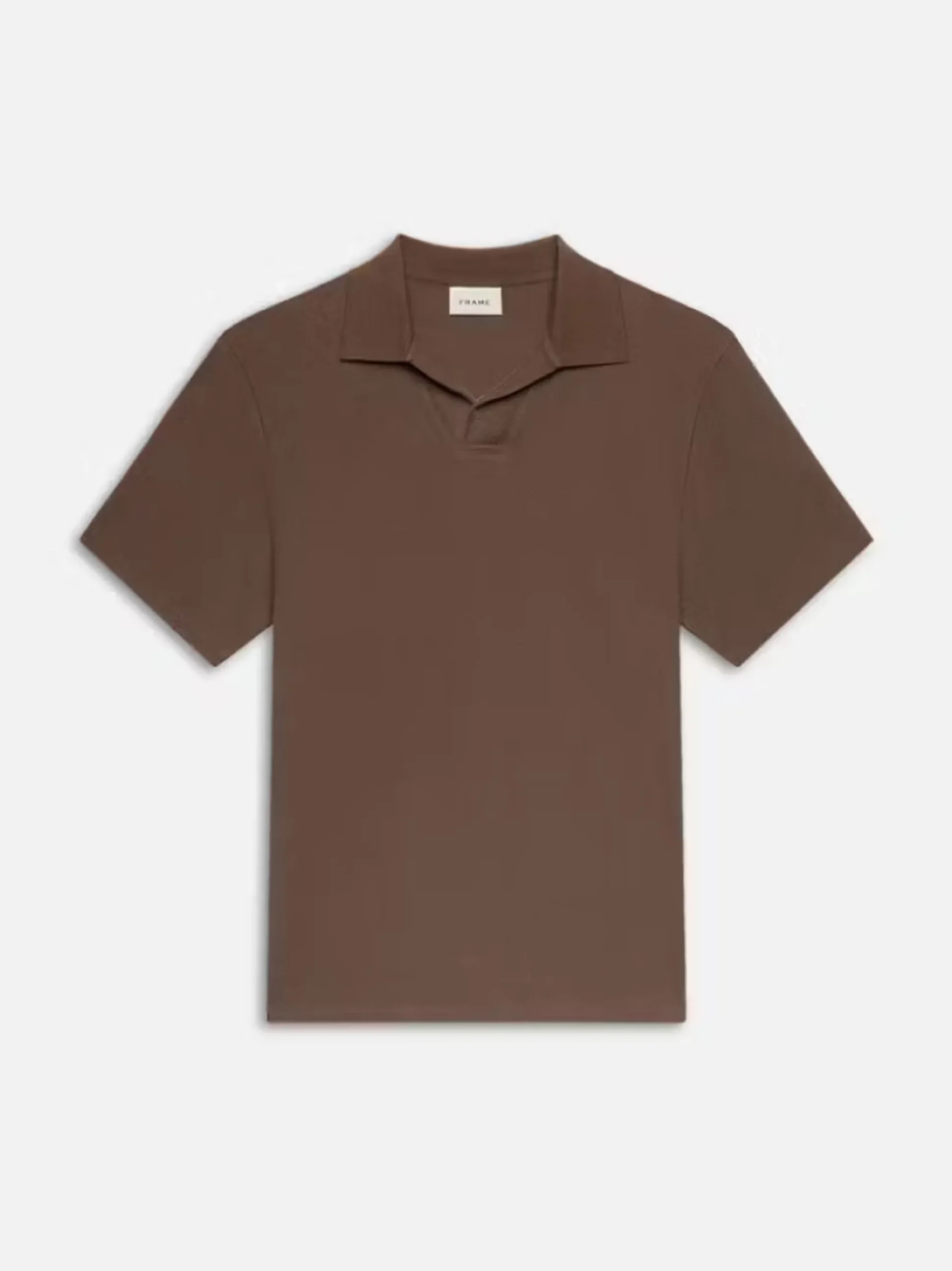 Jacquard Polo in Soft Mocha