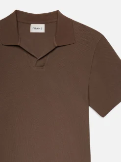 Jacquard Polo in Soft Mocha