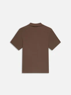 Jacquard Polo in Soft Mocha