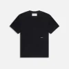 Jacquard Relaxed Tee in Black