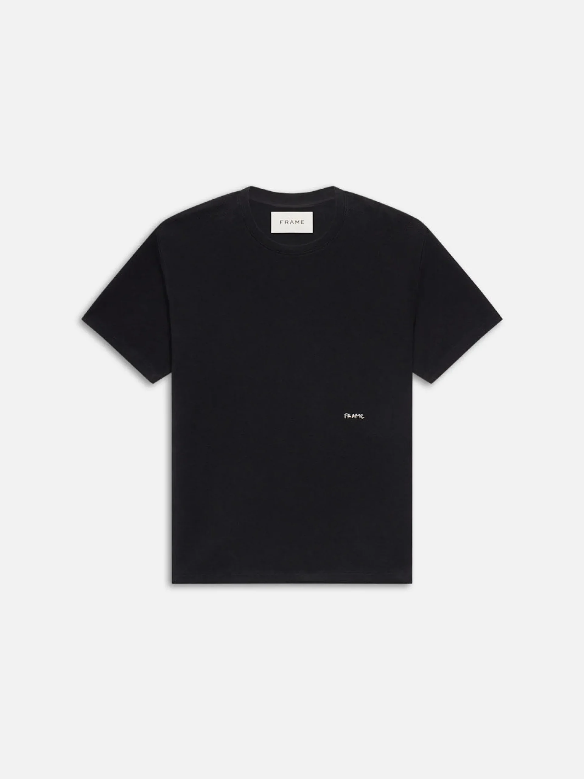 Jacquard Relaxed Tee in Black