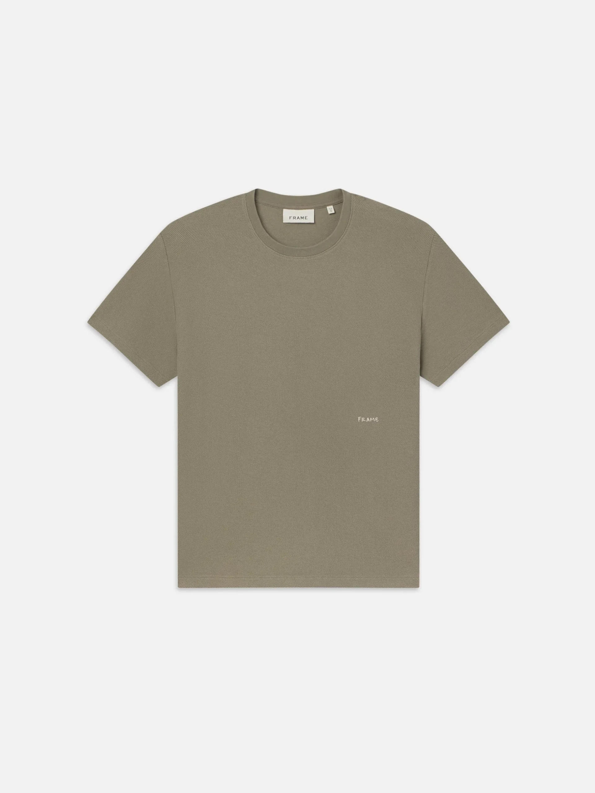 Jacquard Relaxed Tee in Dry Sage