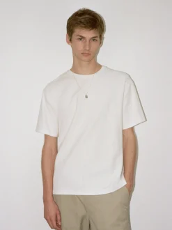 Jacquard Relaxed Tee in Off White
