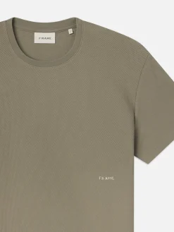 Jacquard Relaxed Tee in Dry Sage