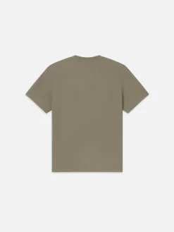Jacquard Relaxed Tee in Dry Sage