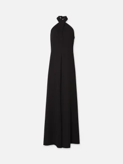 Keyhole Halter Jumpsuit in Black