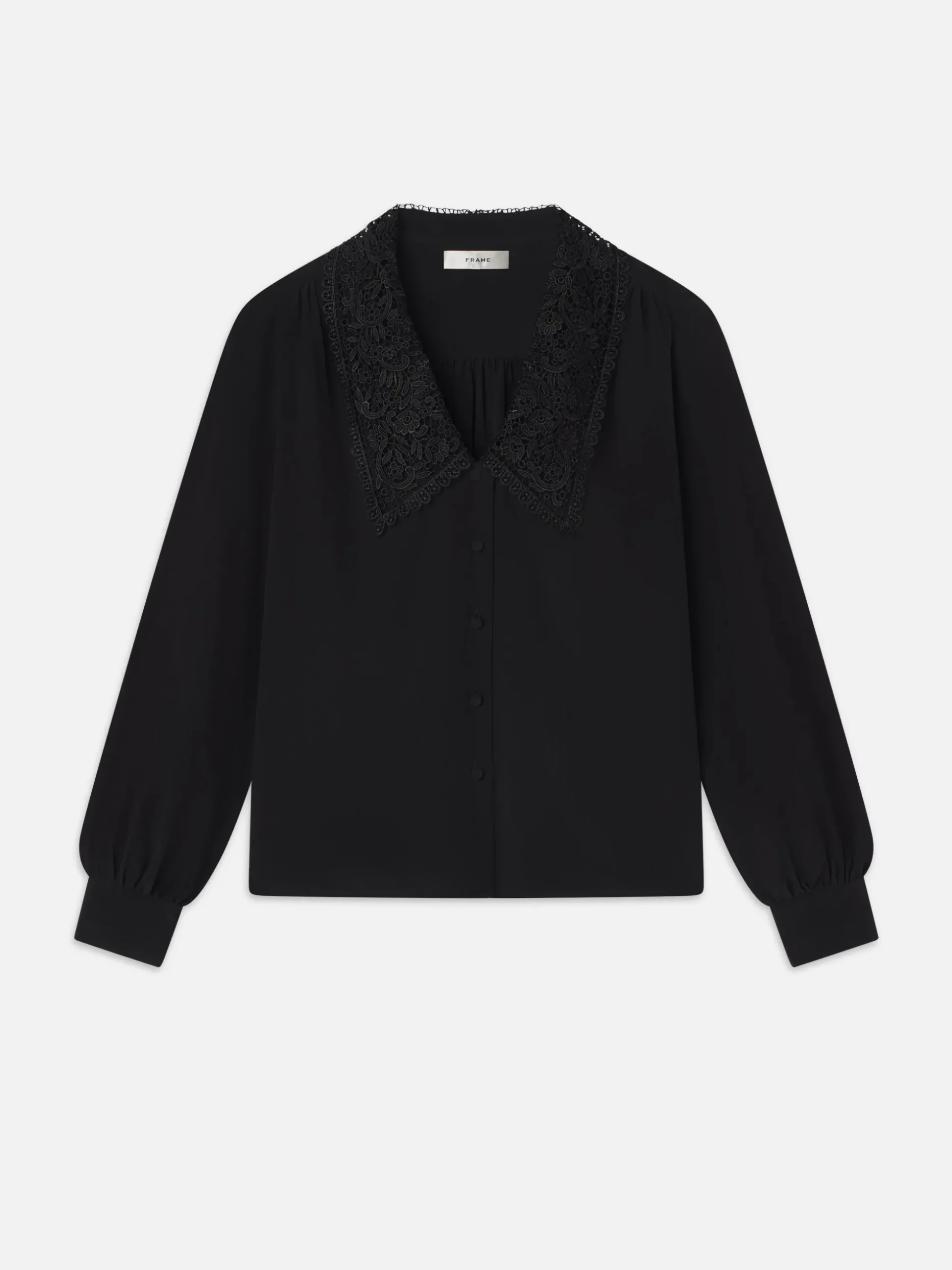 Lace Collar Blouse in Black