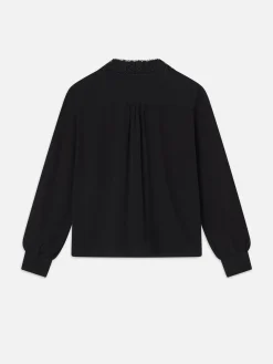 Lace Collar Blouse in Black