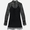 Lace Shift Dress in Black