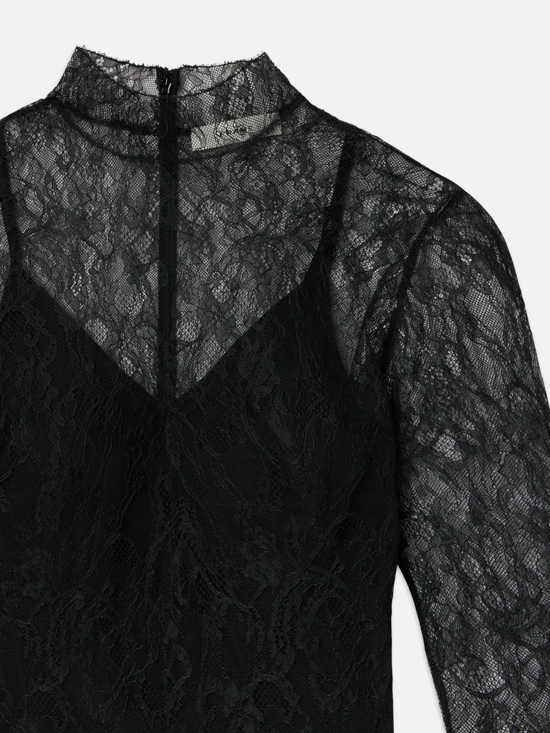 Lace Shift Dress in Black
