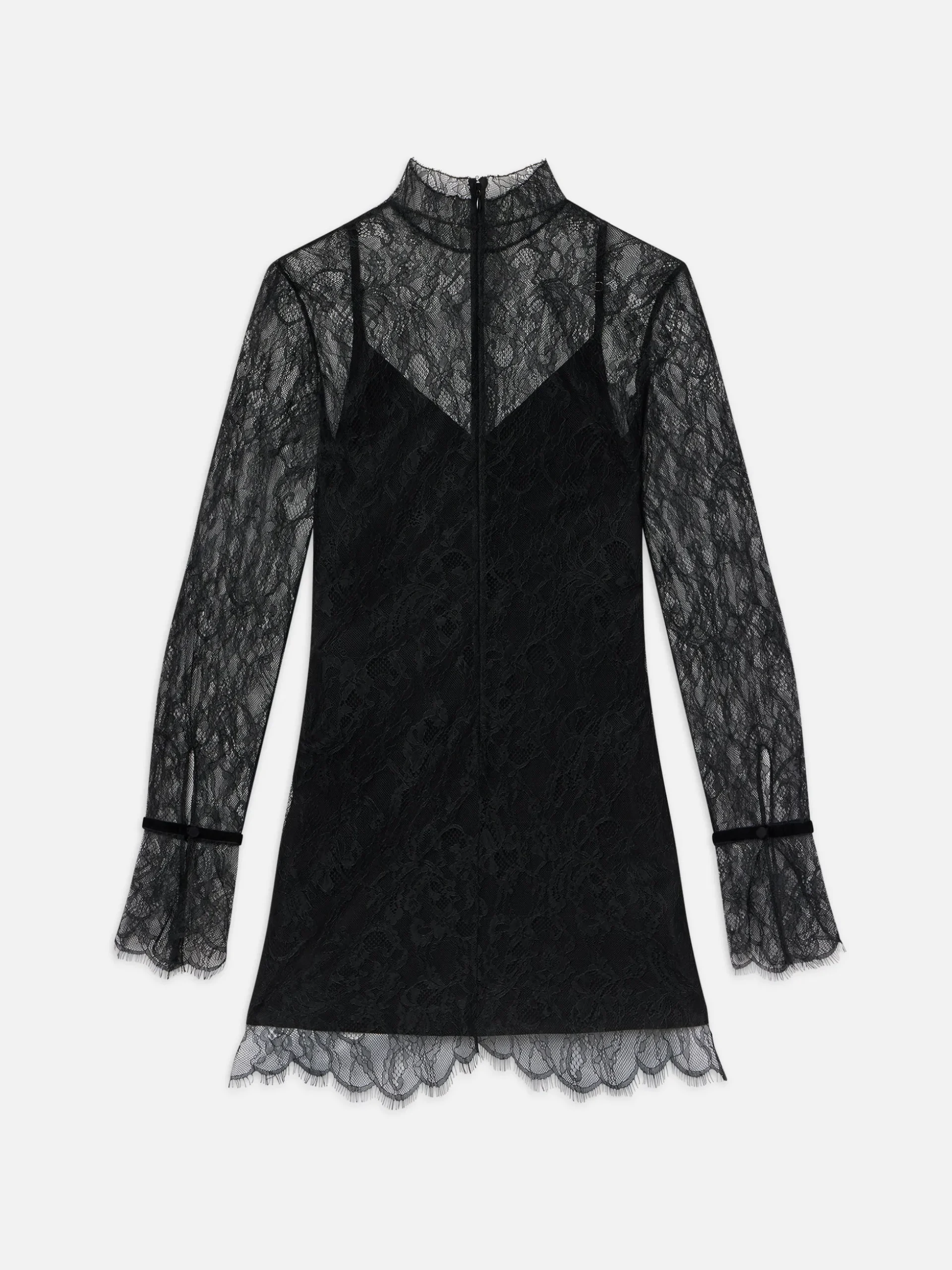 Lace Shift Dress in Black