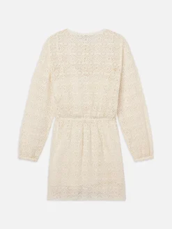 Lace Tassel Dress in Cream