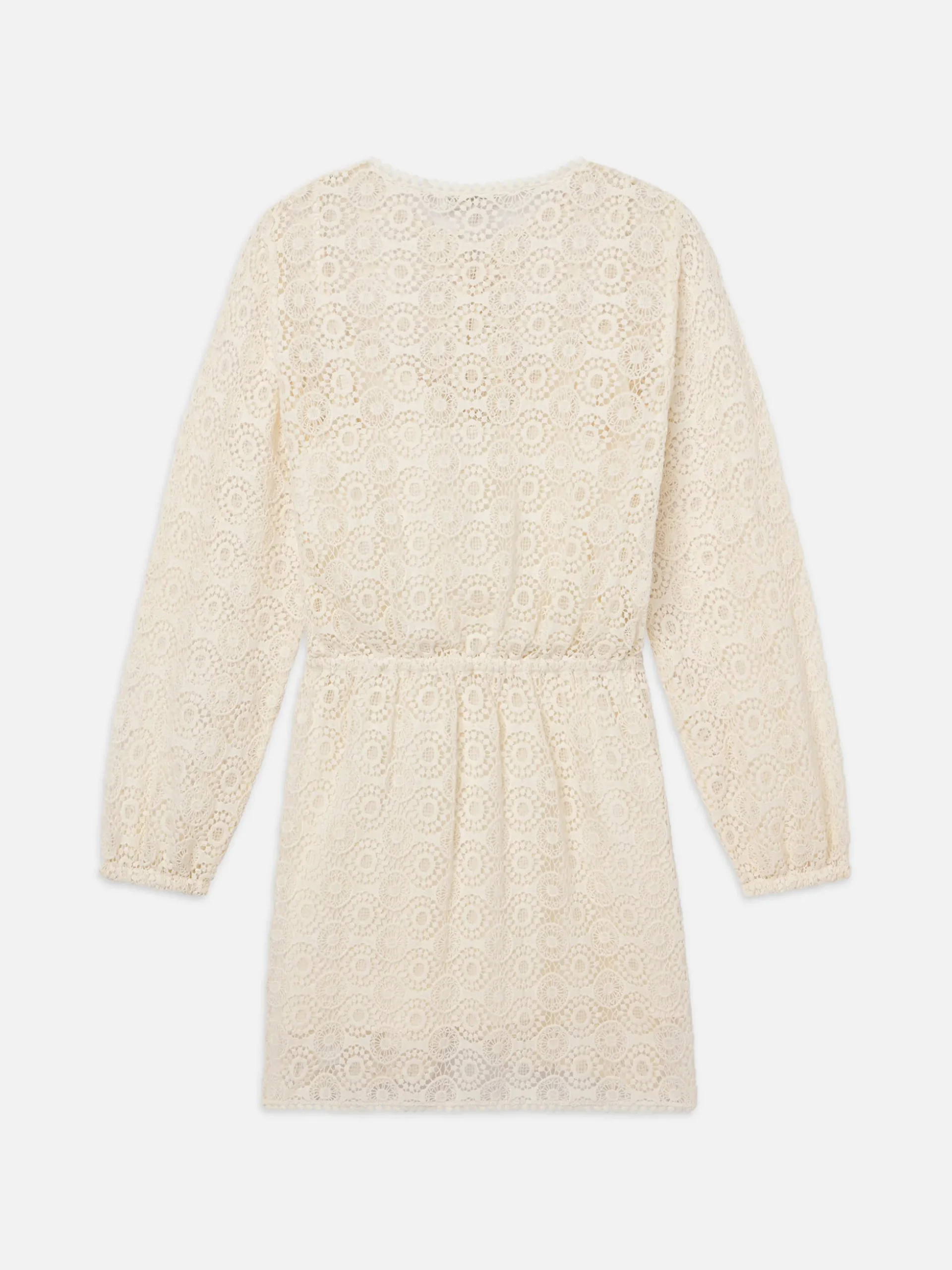 Lace Tassel Dress in Cream
