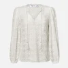 Lace Tassel Popover in Cream