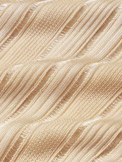 Laddered Rib Henley in Cream