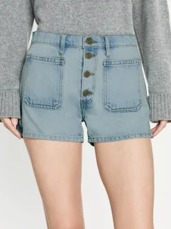 Le Bardot Exposed Button Short in Trevi