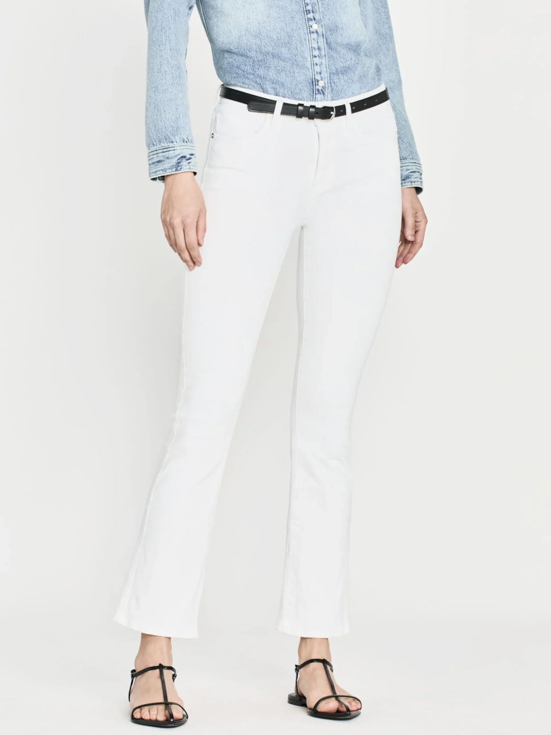 Le Crop Mini Boot in Blanc
