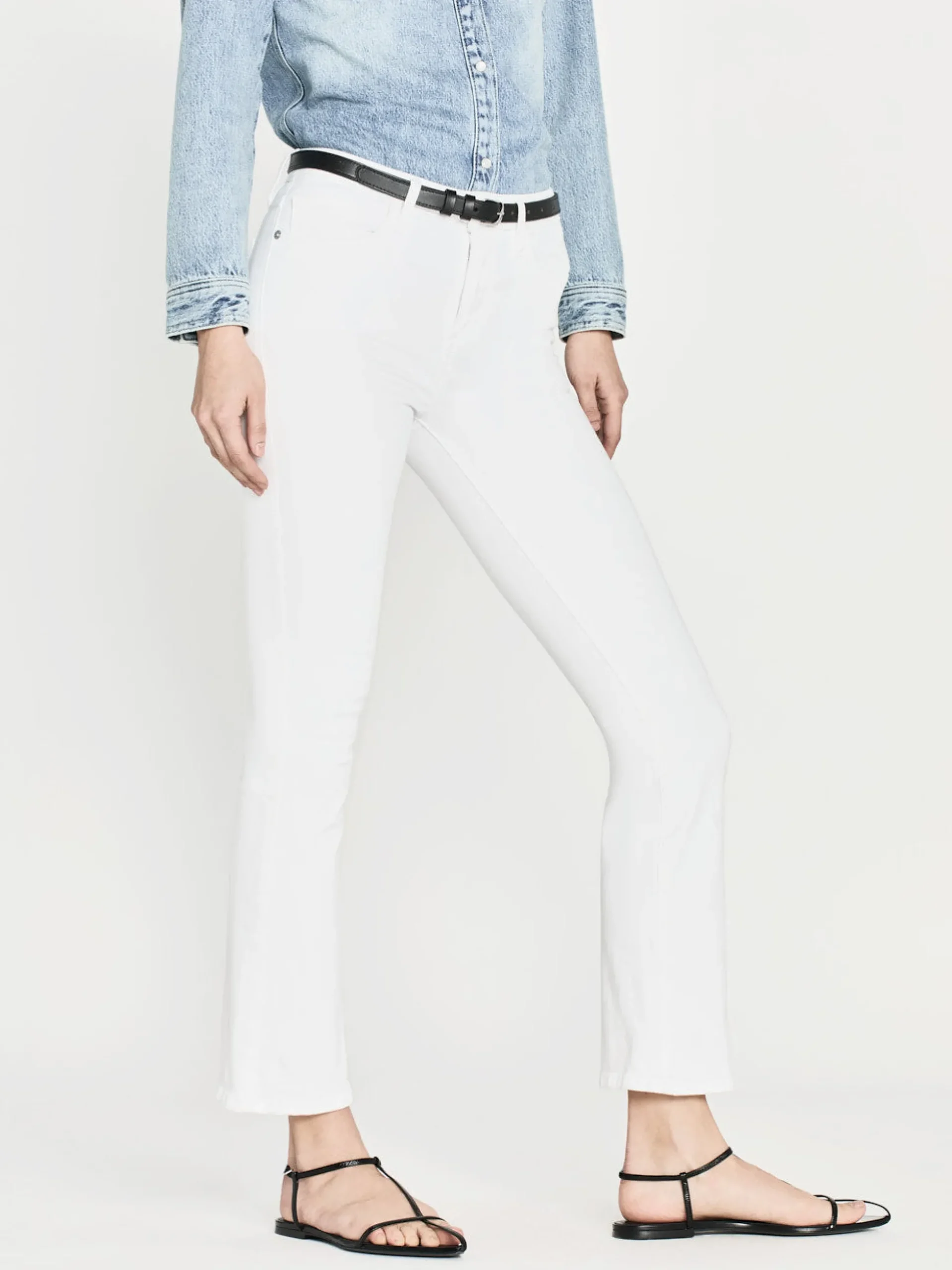 Le Crop Mini Boot in Blanc