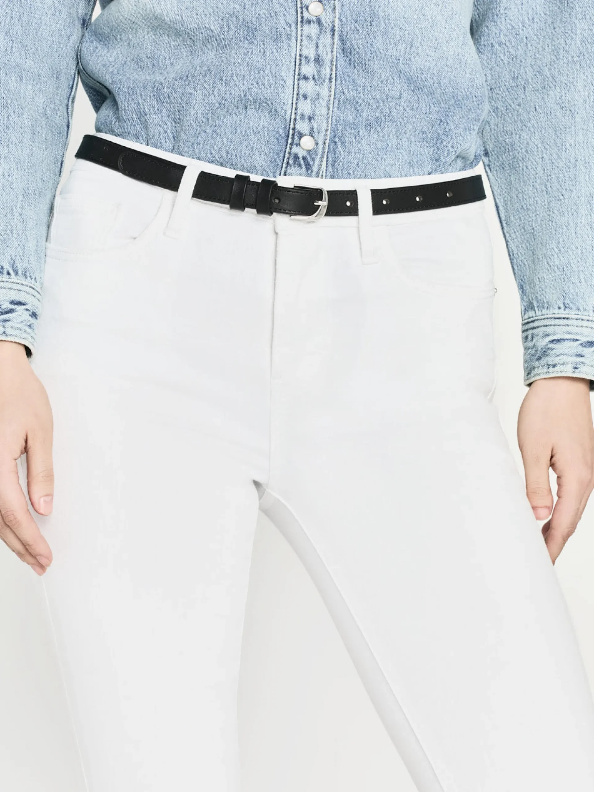 Le Crop Mini Boot in Blanc