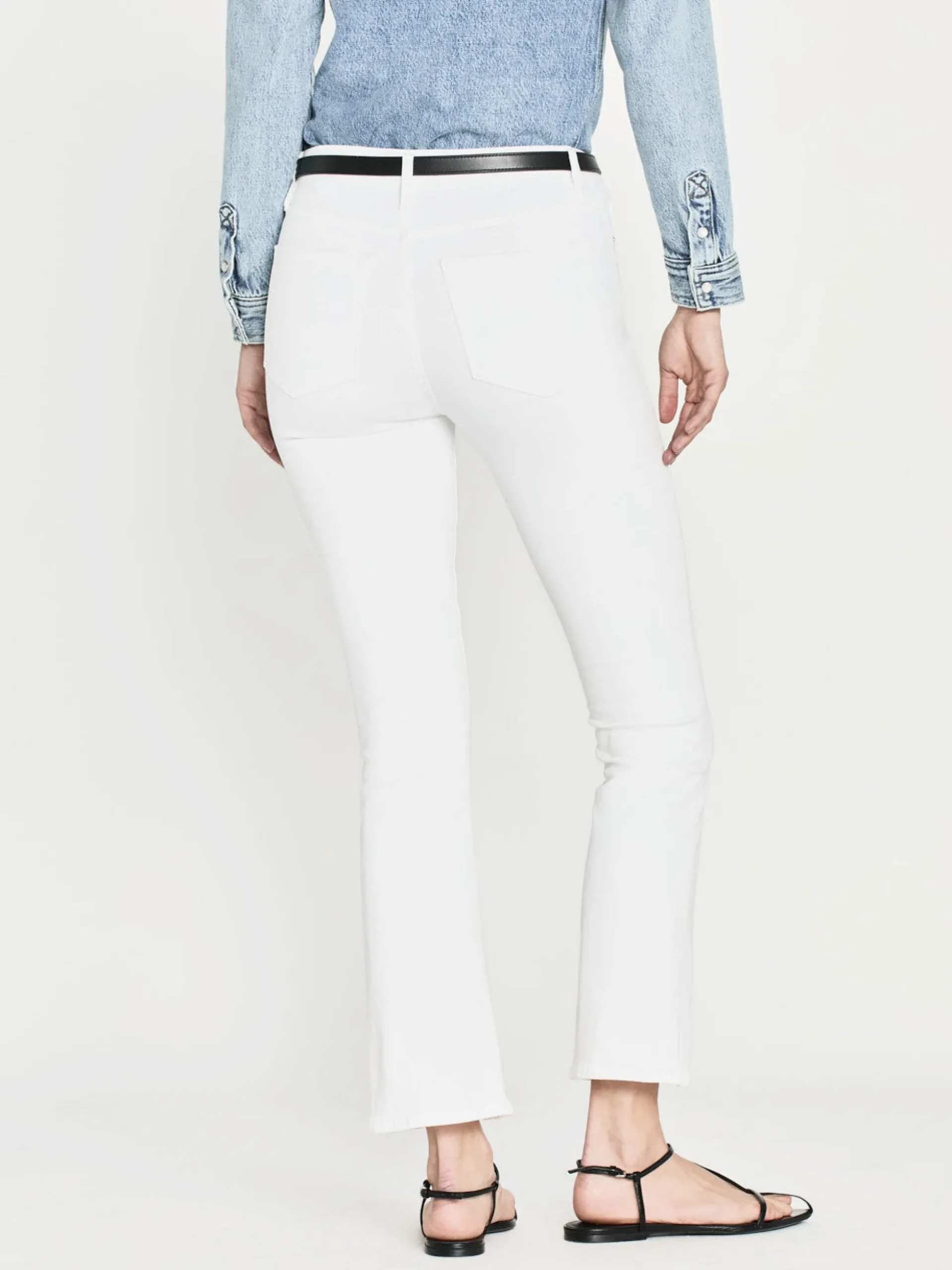 Le Crop Mini Boot in Blanc
