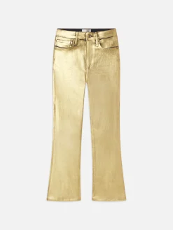 Le Crop Mini Boot in Gold Chrome