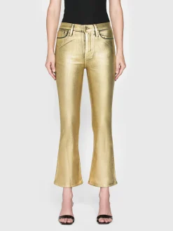 Le Crop Mini Boot in Gold Chrome