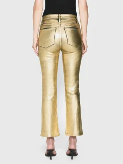 Le Crop Mini Boot in Gold Chrome