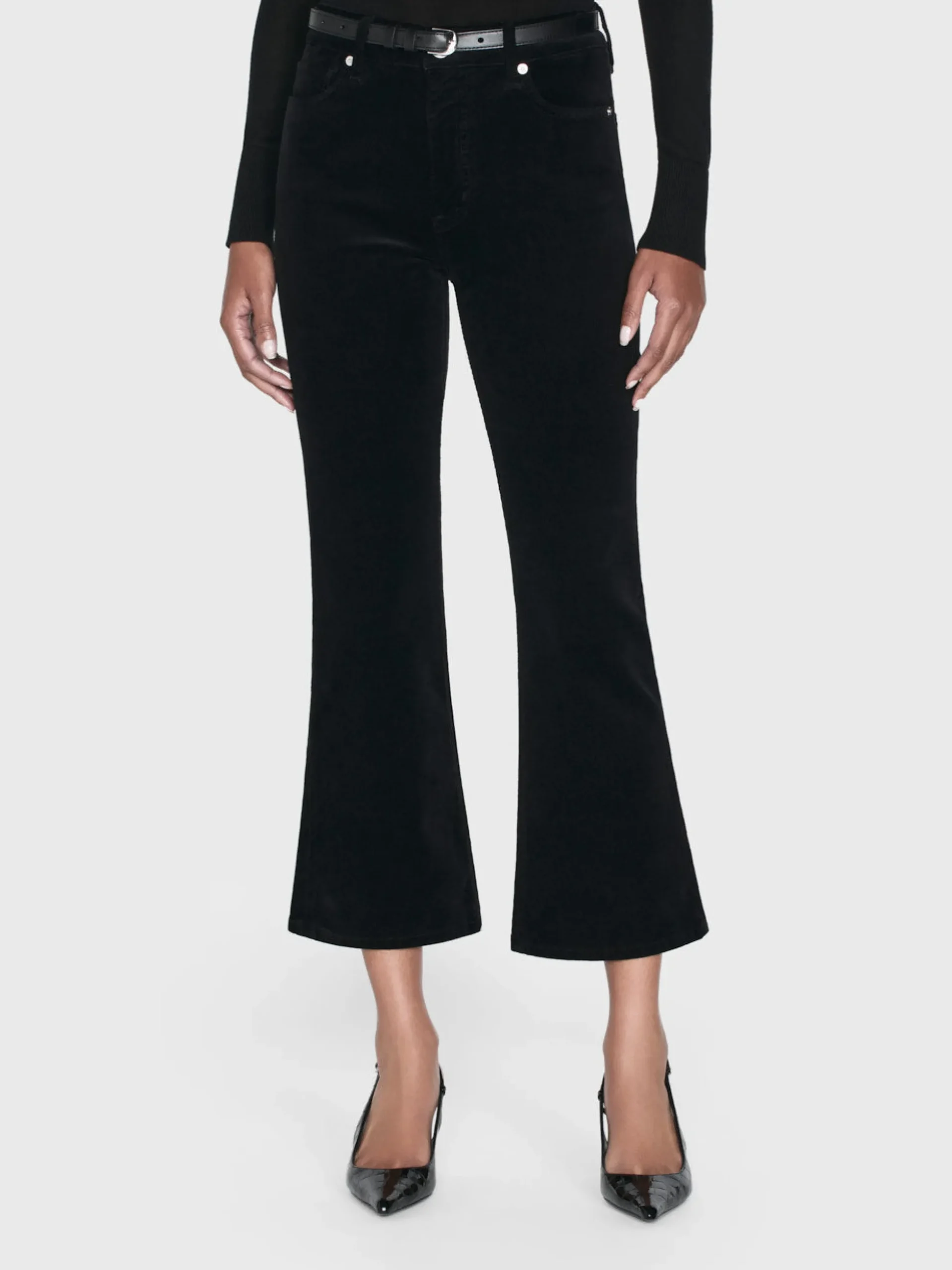 Le Crop Mini Boot Corduroy in Black
