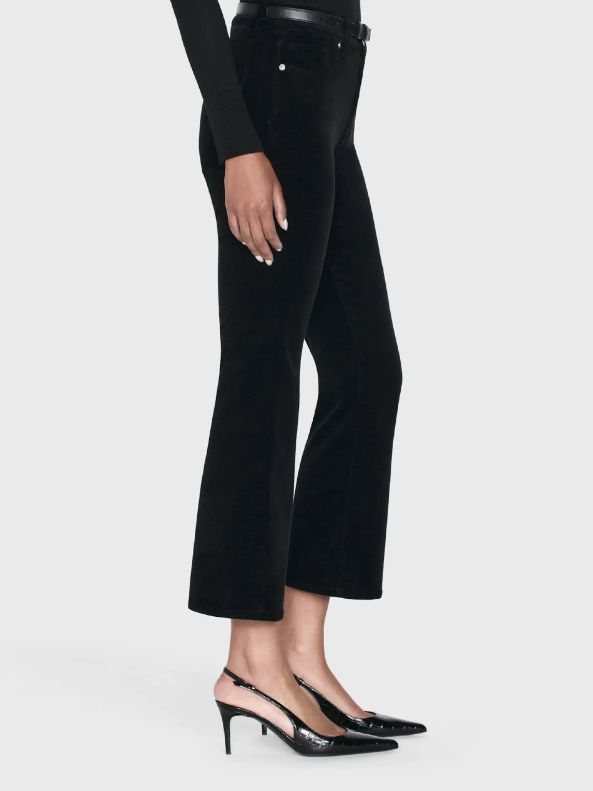 Le Crop Mini Boot Corduroy in Black