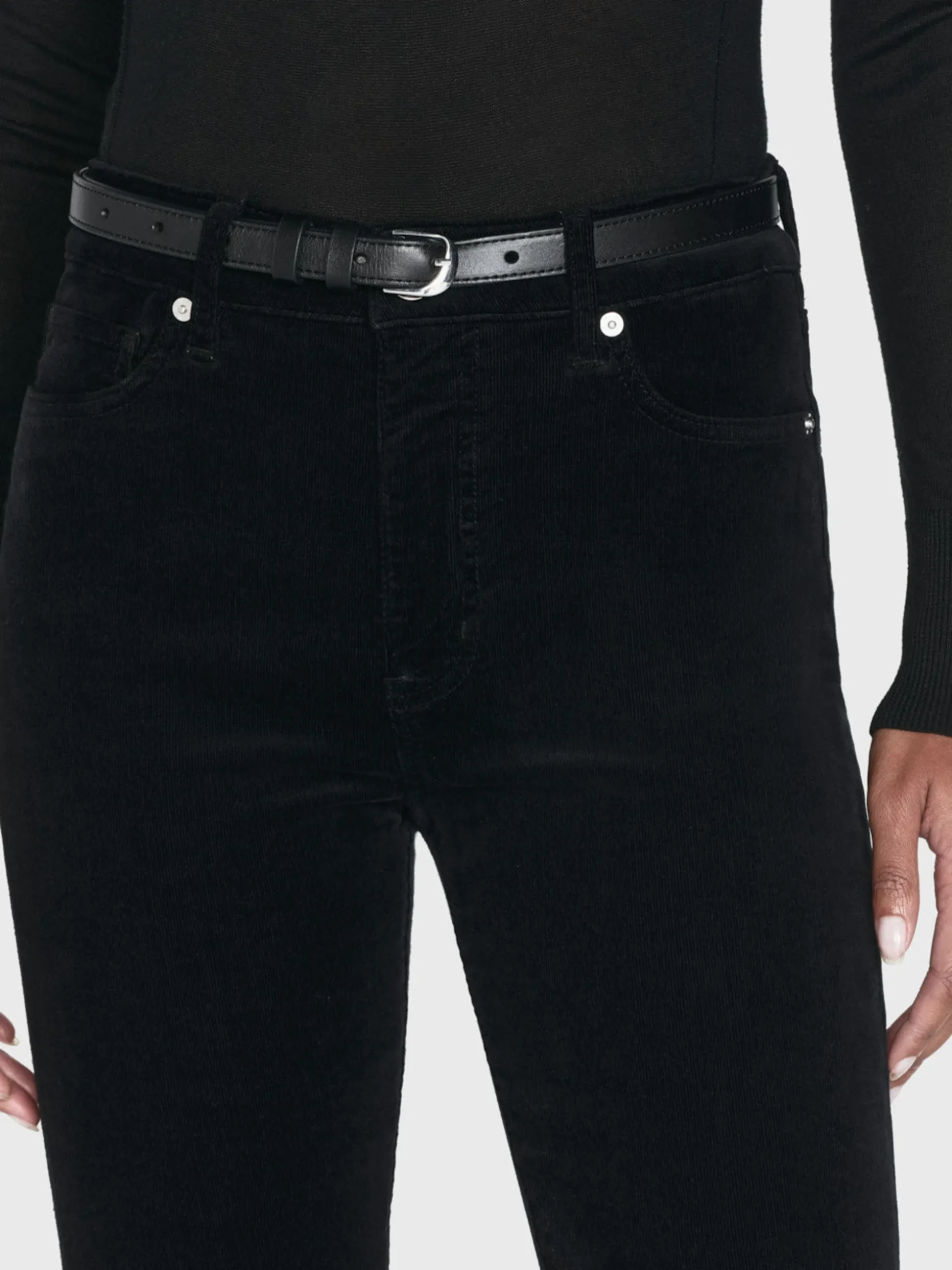 Le Crop Mini Boot Corduroy in Black